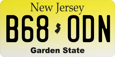 NJ license plate B68ODN