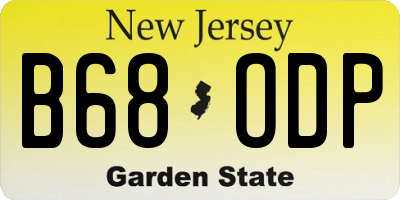 NJ license plate B68ODP