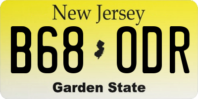 NJ license plate B68ODR