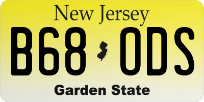 NJ license plate B68ODS