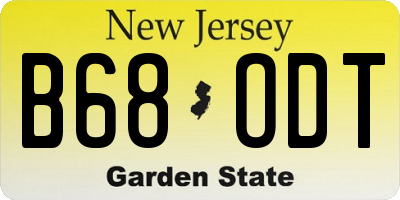 NJ license plate B68ODT