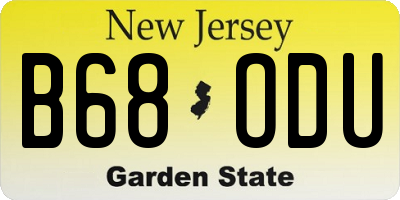 NJ license plate B68ODU