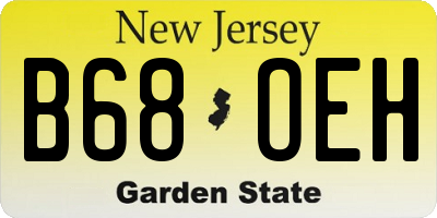 NJ license plate B68OEH