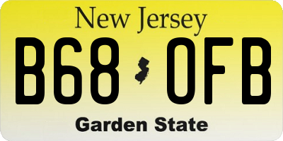 NJ license plate B68OFB