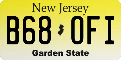 NJ license plate B68OFI