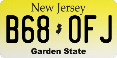 NJ license plate B68OFJ