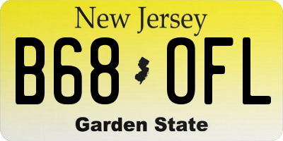 NJ license plate B68OFL