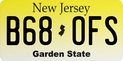 NJ license plate B68OFS