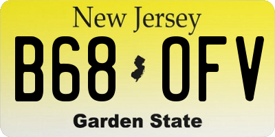 NJ license plate B68OFV
