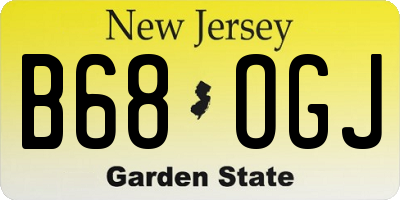 NJ license plate B68OGJ