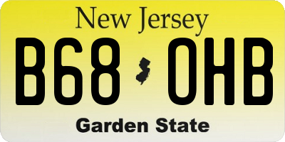 NJ license plate B68OHB