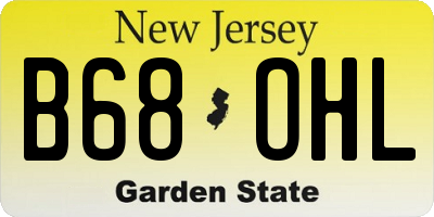 NJ license plate B68OHL