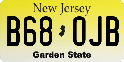 NJ license plate B68OJB