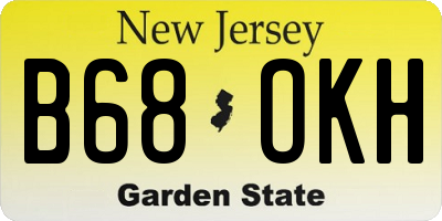 NJ license plate B68OKH