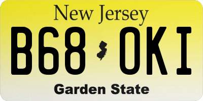 NJ license plate B68OKI