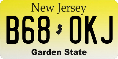 NJ license plate B68OKJ