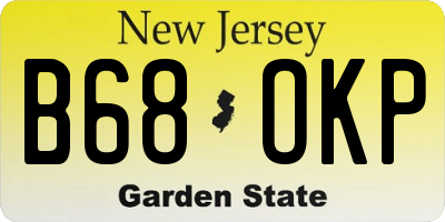 NJ license plate B68OKP