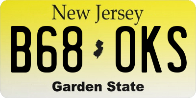 NJ license plate B68OKS
