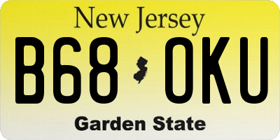 NJ license plate B68OKU