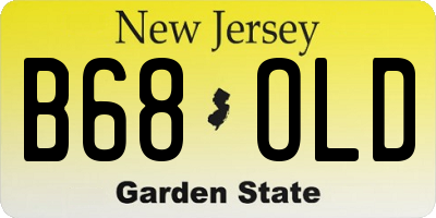 NJ license plate B68OLD