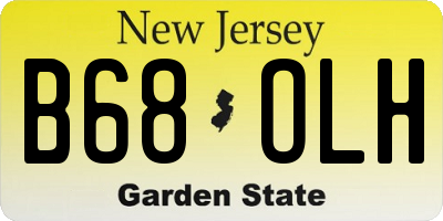 NJ license plate B68OLH