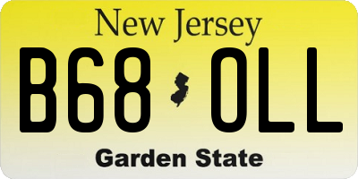 NJ license plate B68OLL
