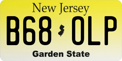 NJ license plate B68OLP