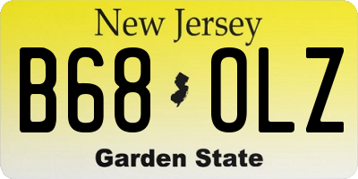 NJ license plate B68OLZ