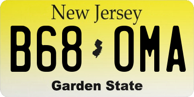 NJ license plate B68OMA