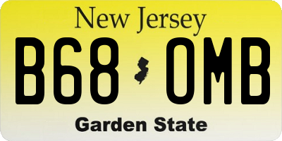 NJ license plate B68OMB