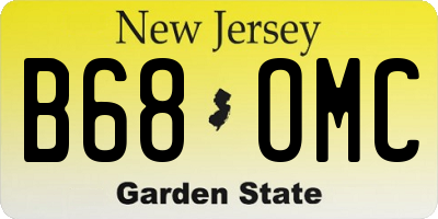 NJ license plate B68OMC