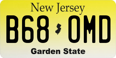 NJ license plate B68OMD
