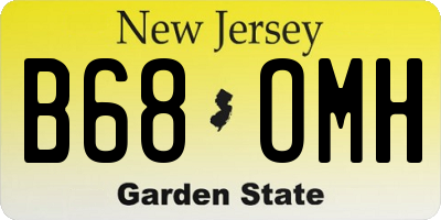 NJ license plate B68OMH