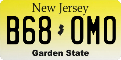 NJ license plate B68OMO