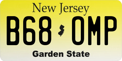 NJ license plate B68OMP