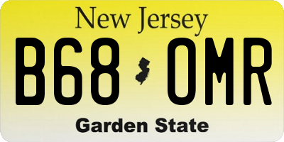 NJ license plate B68OMR