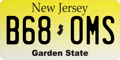 NJ license plate B68OMS