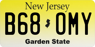 NJ license plate B68OMY