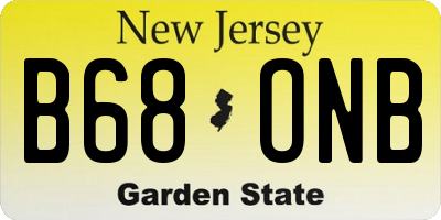 NJ license plate B68ONB