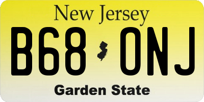 NJ license plate B68ONJ