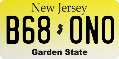 NJ license plate B68ONO