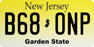 NJ license plate B68ONP