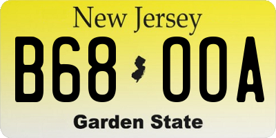 NJ license plate B68OOA