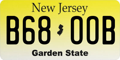 NJ license plate B68OOB