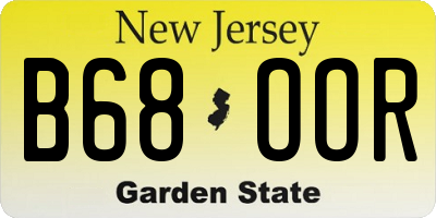 NJ license plate B68OOR