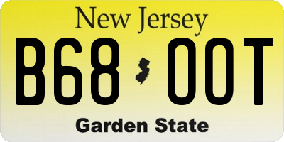 NJ license plate B68OOT
