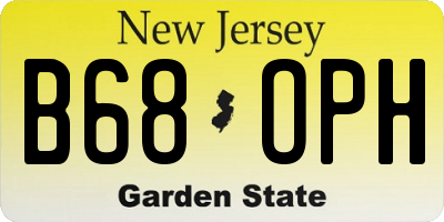 NJ license plate B68OPH