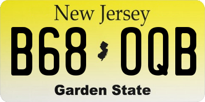 NJ license plate B68OQB