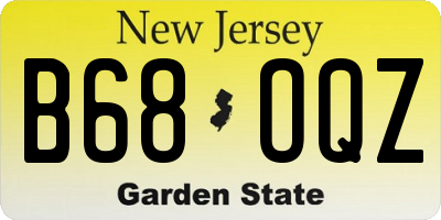 NJ license plate B68OQZ