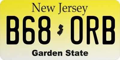 NJ license plate B68ORB
